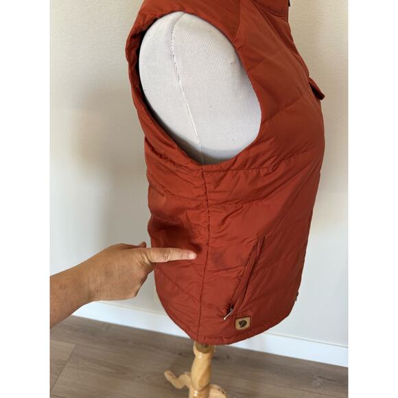 Fjällräven Greenland Down Liner Vest Women Orange Small *marks - Picture 8 of 14